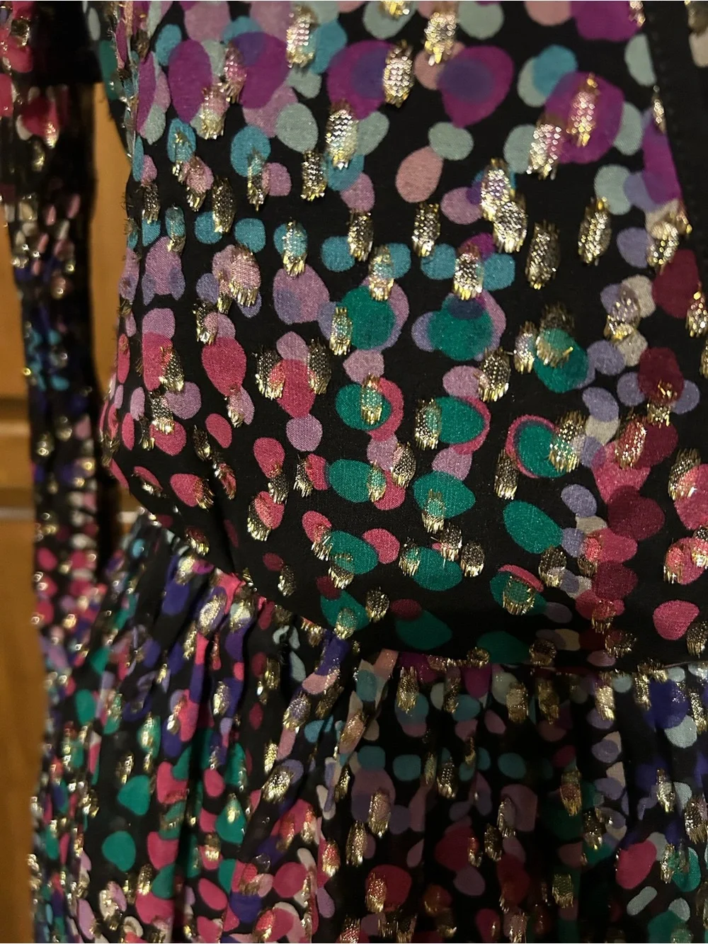 kate spade Multicolor Polka Dot Wrap Midi Dress